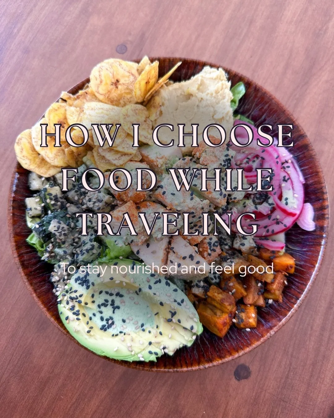 How I choose food while traveling to stay nourished and feel good 🙌🏼

1. I love looking for farm to table places that have fresh and local ingredients! I always feel so nourished in these spots &amp; my body always leaves happy.

2. Eating what&rsq