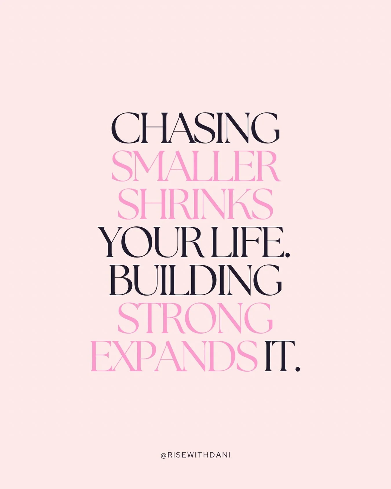 Strength gives you something smaller never will: expansion, energy, and freedom in your own life 💕