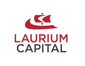 Logo of Laurium Capital featuring a stylized red ship above the company name.