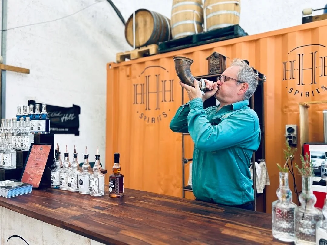 Brass &amp; booze. Brass &amp; booze. 🎺

There&rsquo;s always something playful happening at our cellar door. 🥃 Come visit us in the Perth Hills! Open 10am - 5pm today &amp; tomorrow.

📍90 Walnut Road, Bickley

#HHHSpirits #PerthGin #GinDistillery