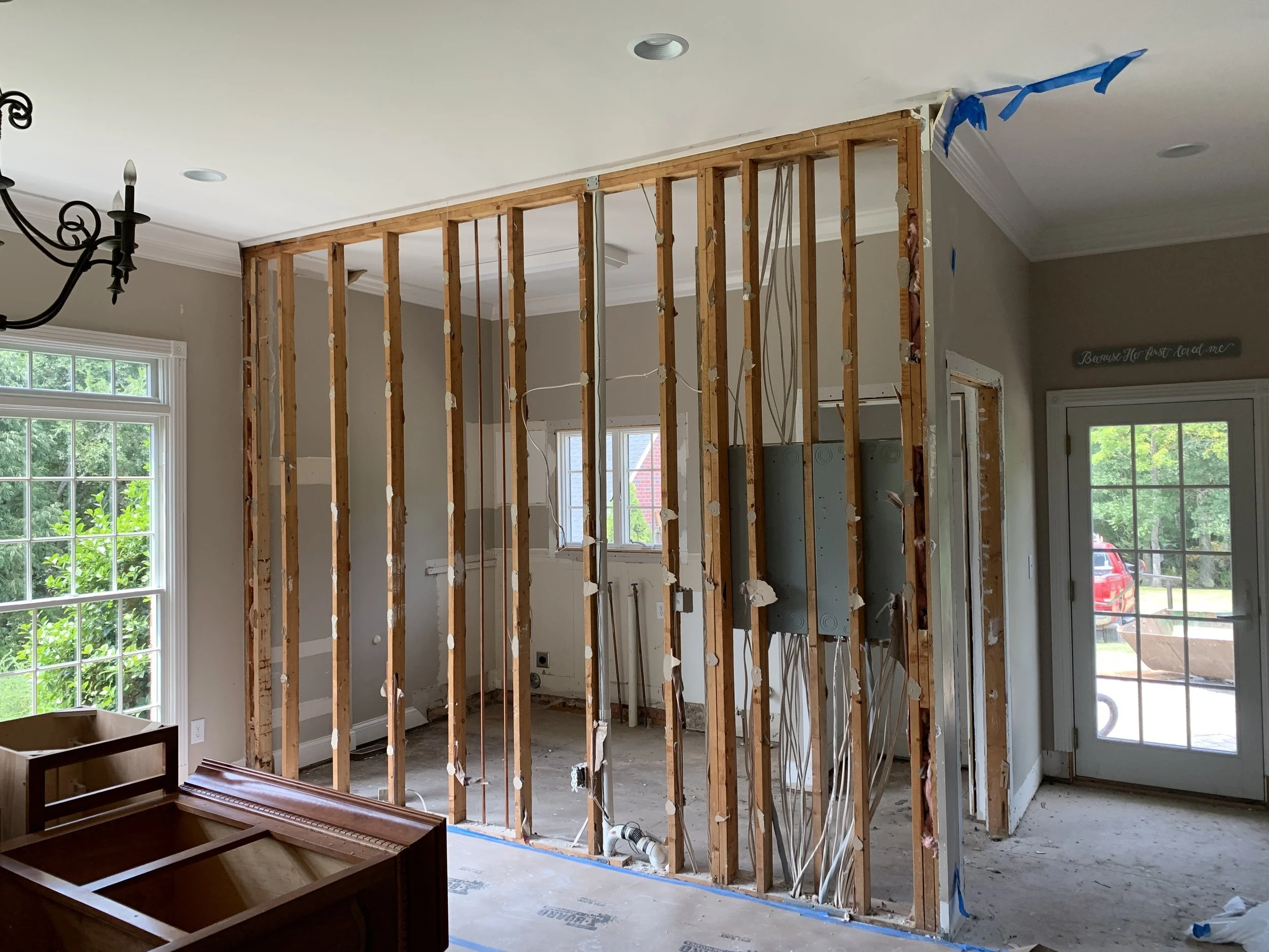 This is a laundry room in Franklin Tn that we demolished.