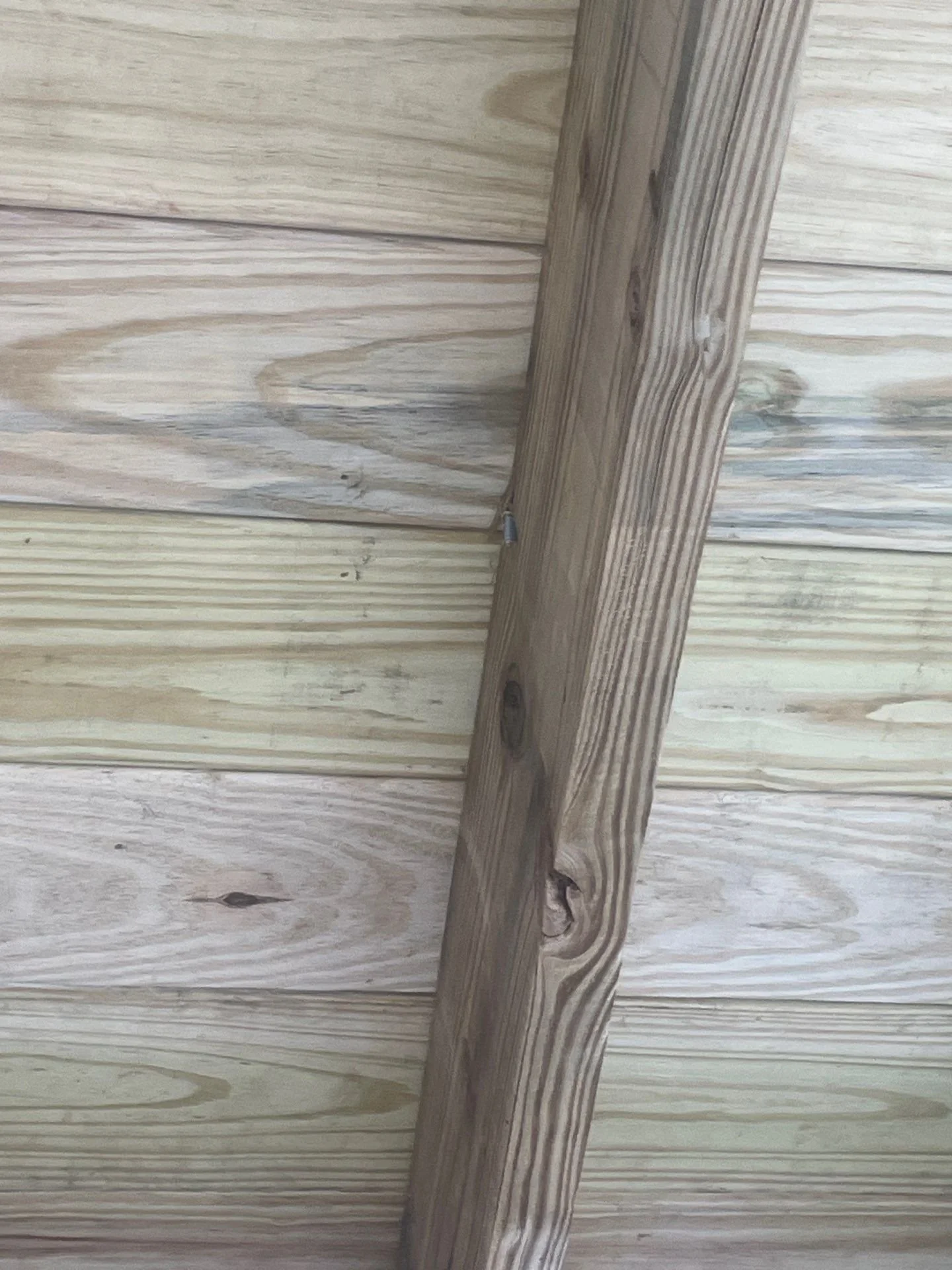 Protruding nail in a deck