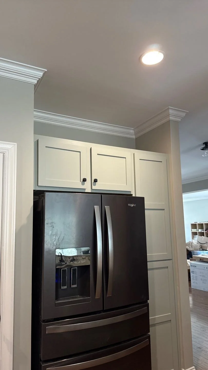 Smart refrigerator in a Tennessee kitchen remodeled by Modern Handymen & Remodel