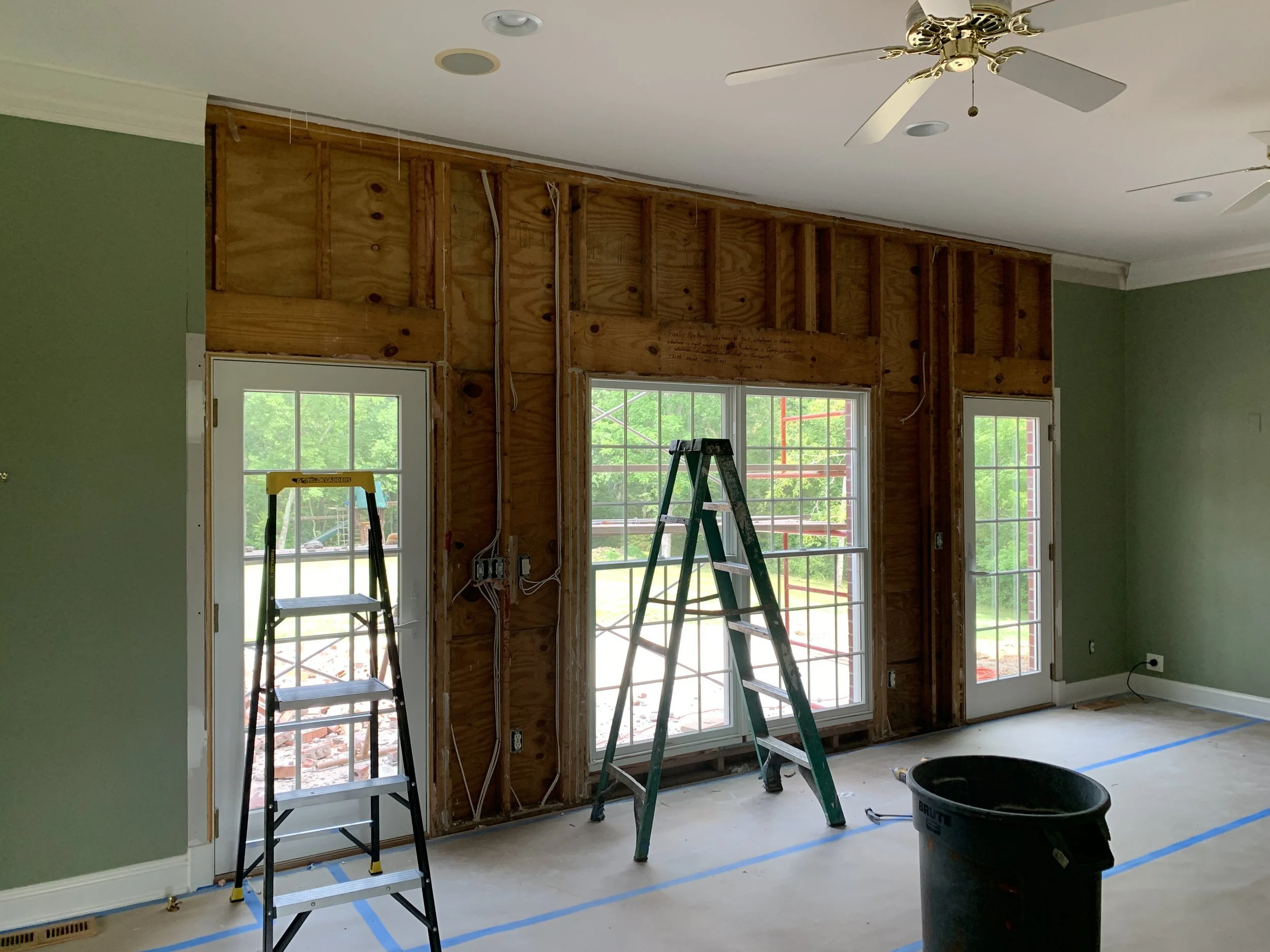 They wanted the drywall and insulation removed for re framing. This was part of an interior demolition project!