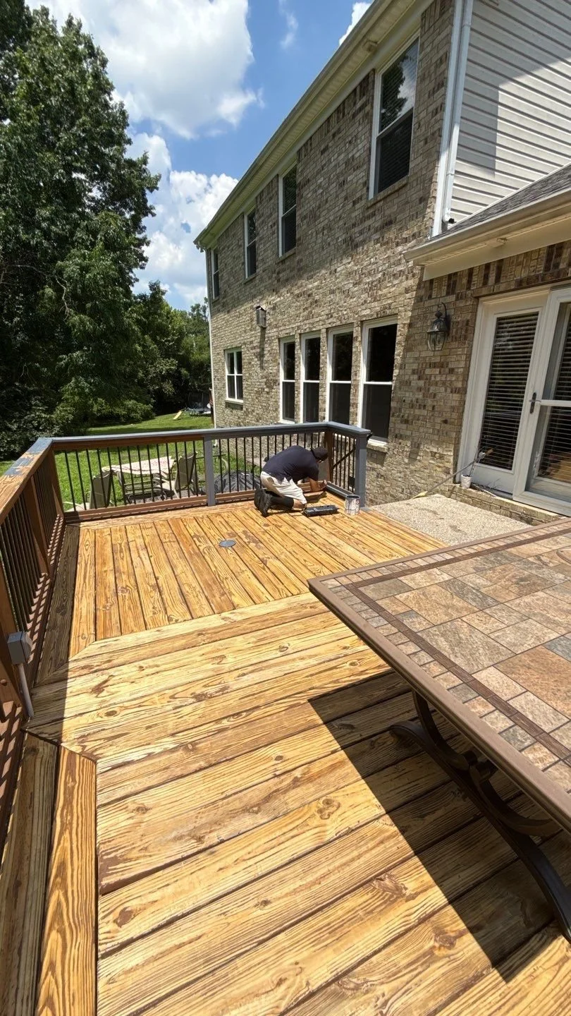 Transparent stain applied by Modern Handymen & Remodel in Brentwood, TN