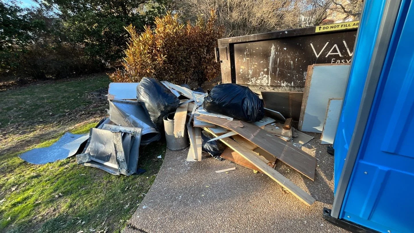 Debris collected from interior demolition in Nashville, TN