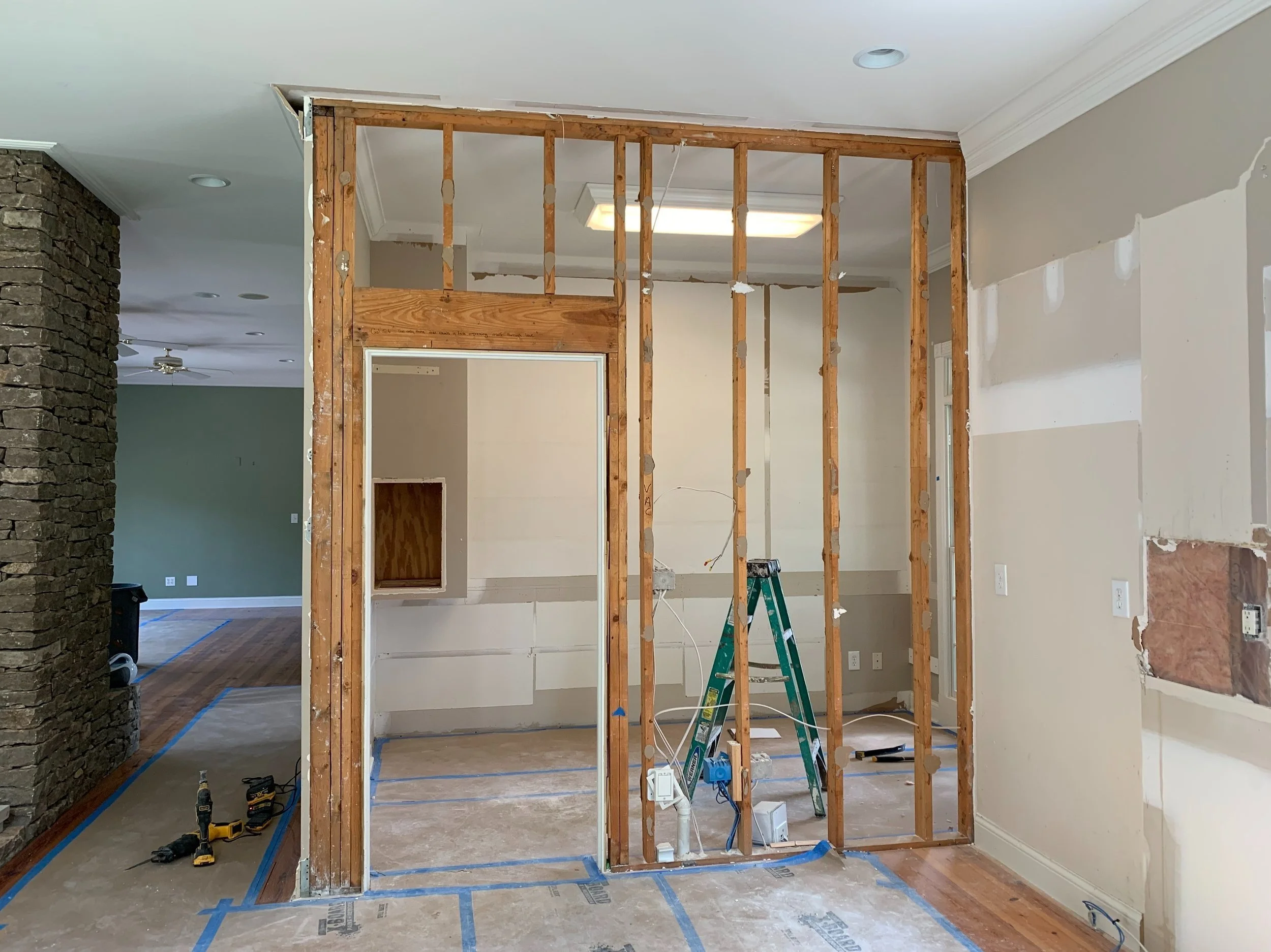 This was part of a larger project where we took down the pantry.