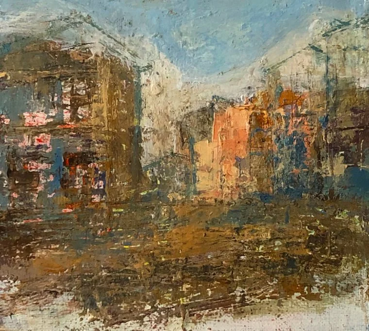 Old Precinct, oil 25.4x25.4cm