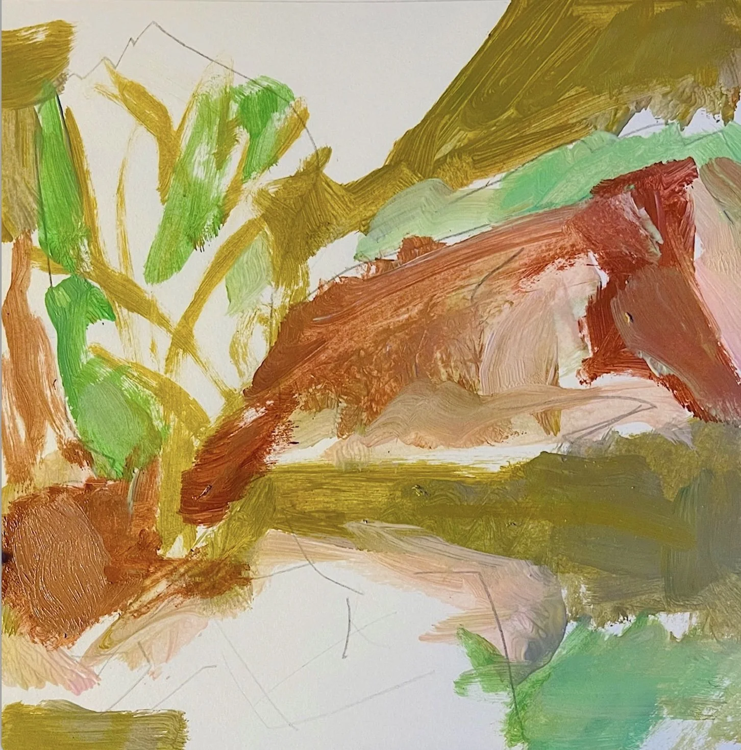 Canyon, acrylic on paper 30.4x30.4cm