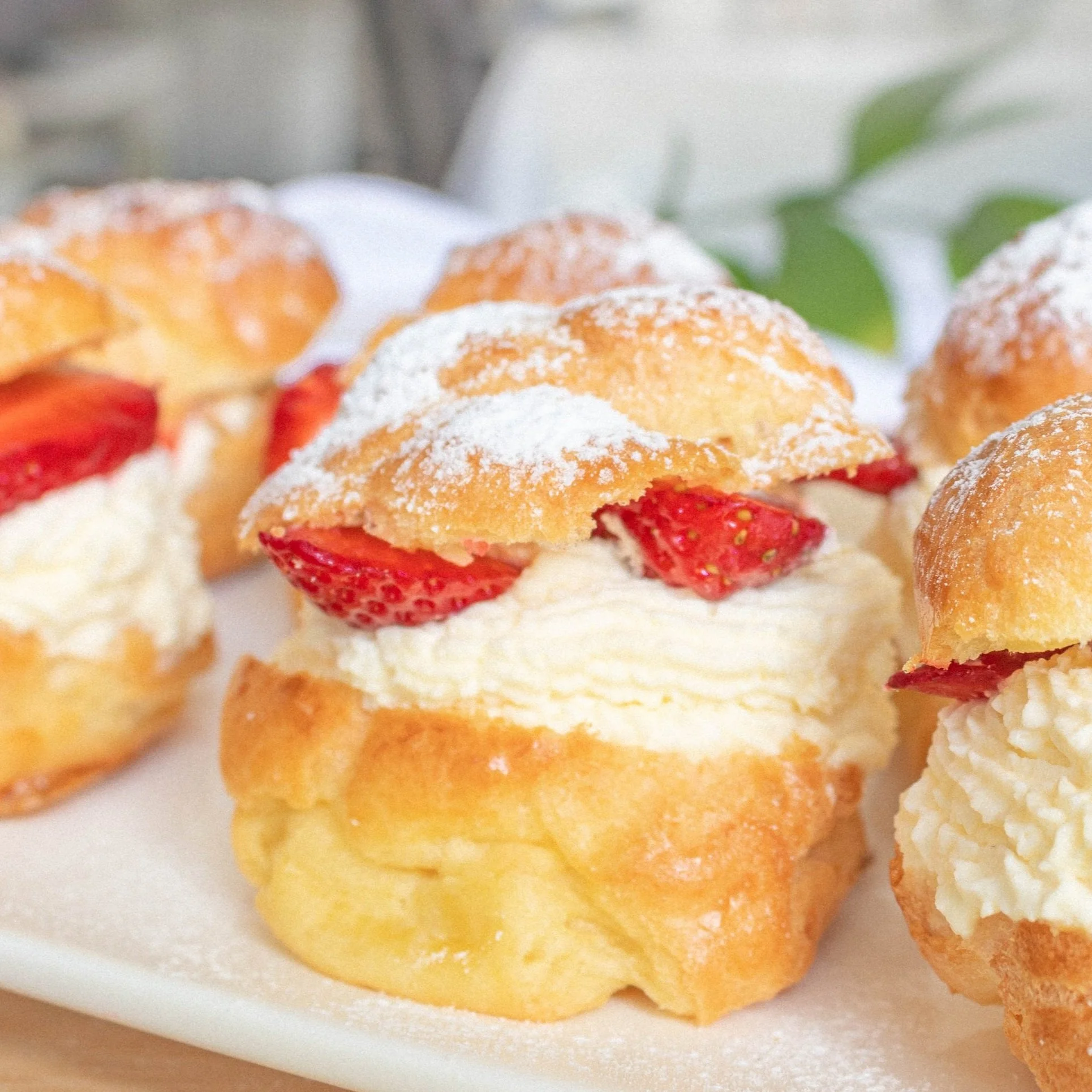 Strawberry Cream Puffs