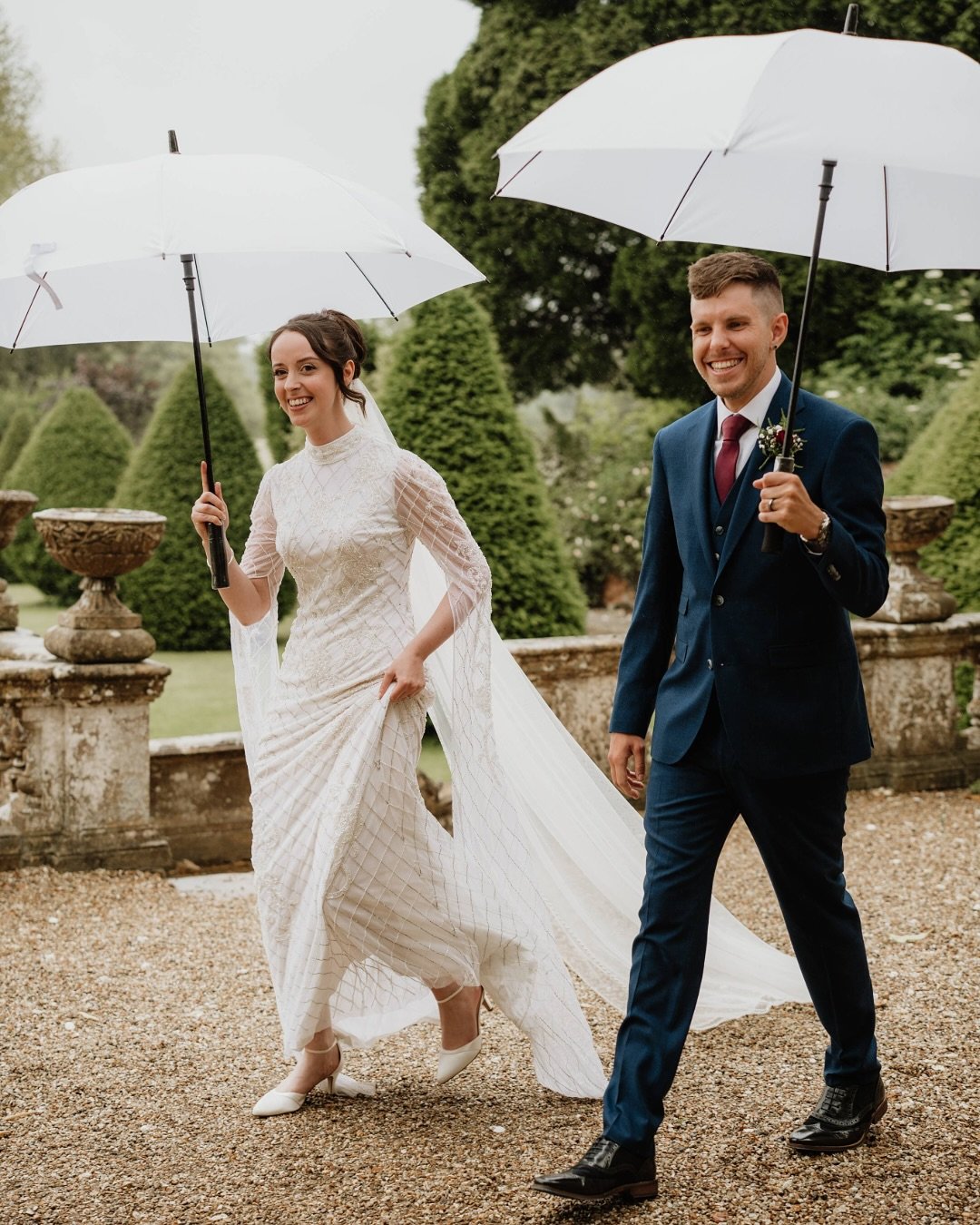 Happy first anniversary to Sarah and James! It was pretty miserable weather at Brympton House but it didn&rsquo;t dampen anyone&rsquo;s spirits! So lovely to look back on this day 🤍