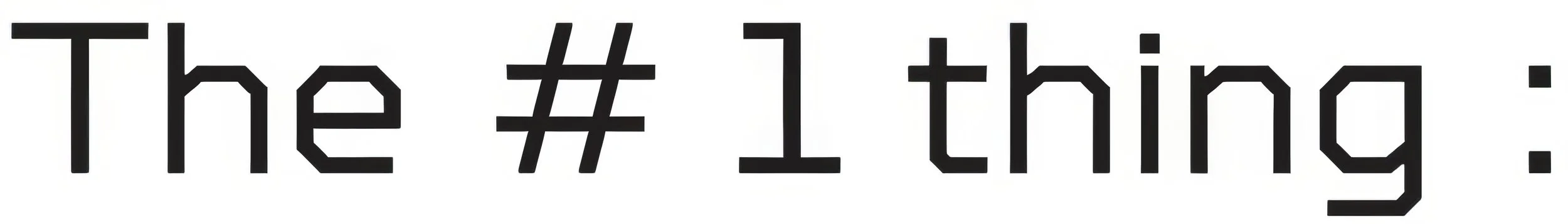 The text '# I think' displayed in a black, pixelated font on a white background.