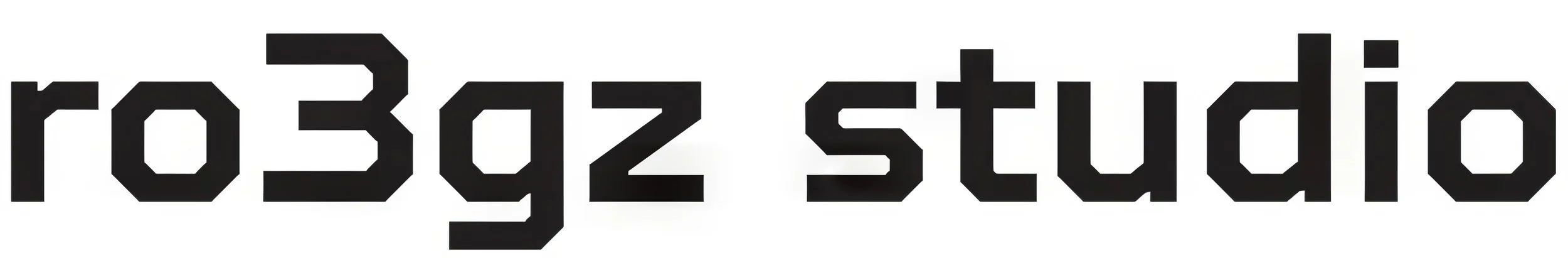 The logo for rosye studio, with stylized black text on a white background.