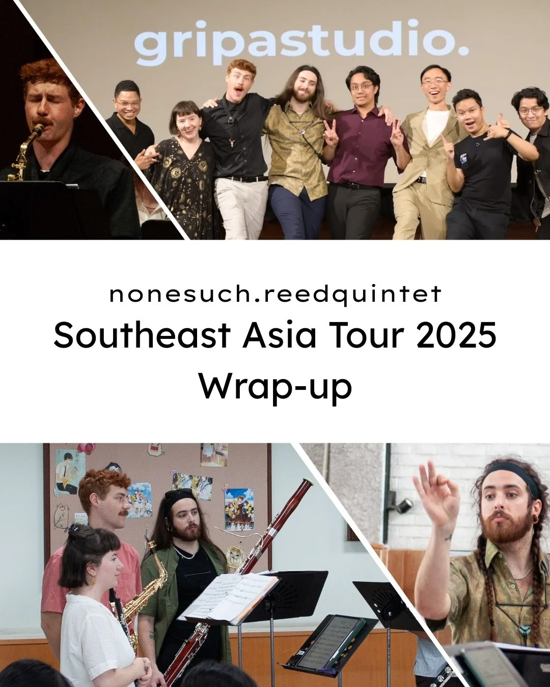 As we approach the end of 2025, here&rsquo;s a wrap-up of our Southeast Asia Tour we had in the summer. 

We loved meeting everyone in SEA, and we thank you for being a part of our ongoing journey!

#reedquintet #tour