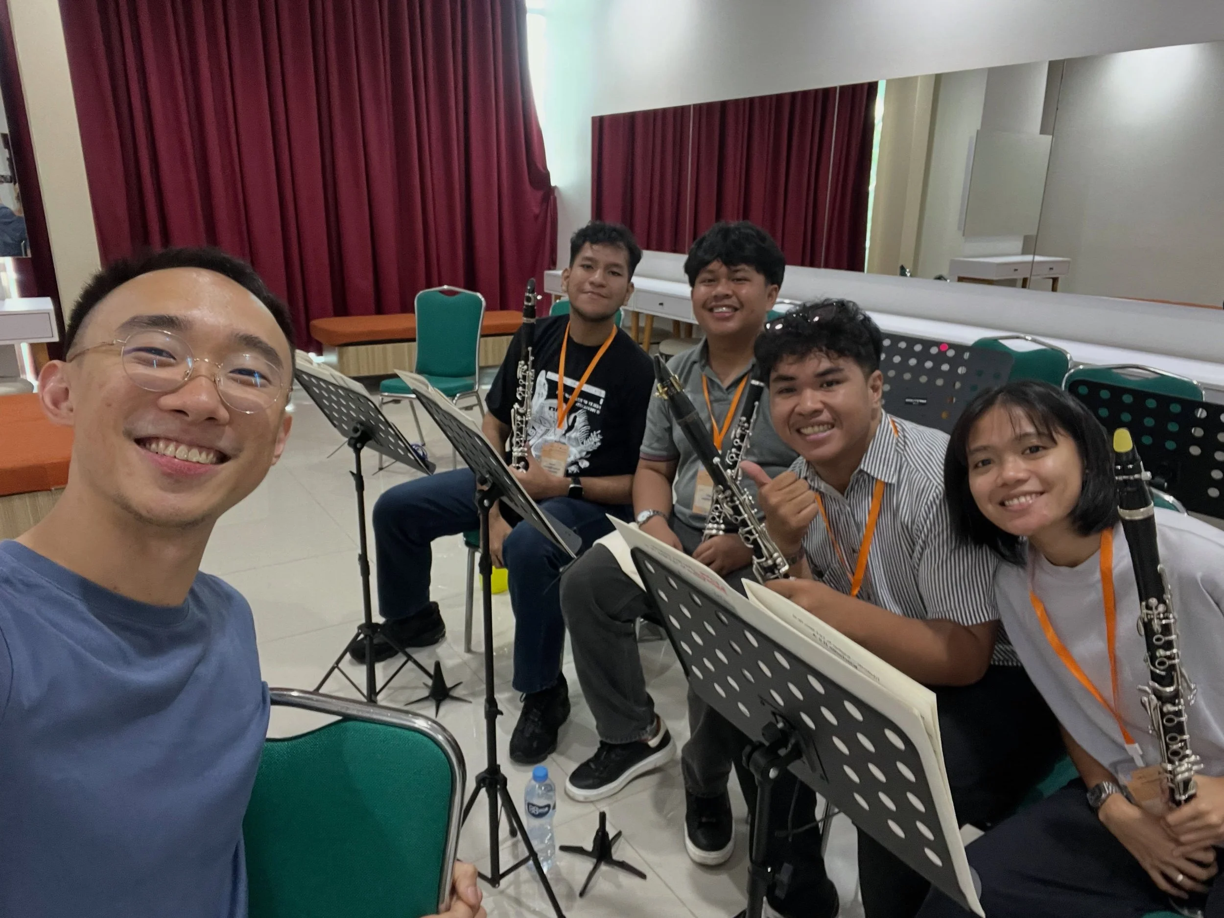 Looking forward to a great week of teaching and working with this lovely group of clarinet players from SE Asia! #bandungphilacademy