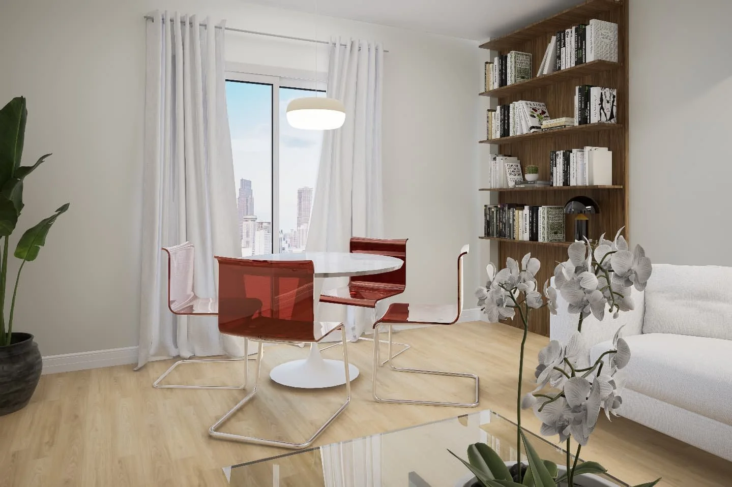 ✨ Un sal&oacute;n donde lo atemporal se encuentra con lo actual ✨

Este proyecto combina la calidez y l&iacute;neas elegantes del estilo mid-century con toques contempor&aacute;neos que lo hacen funcional y sofisticado. Madera natural, piezas de dise