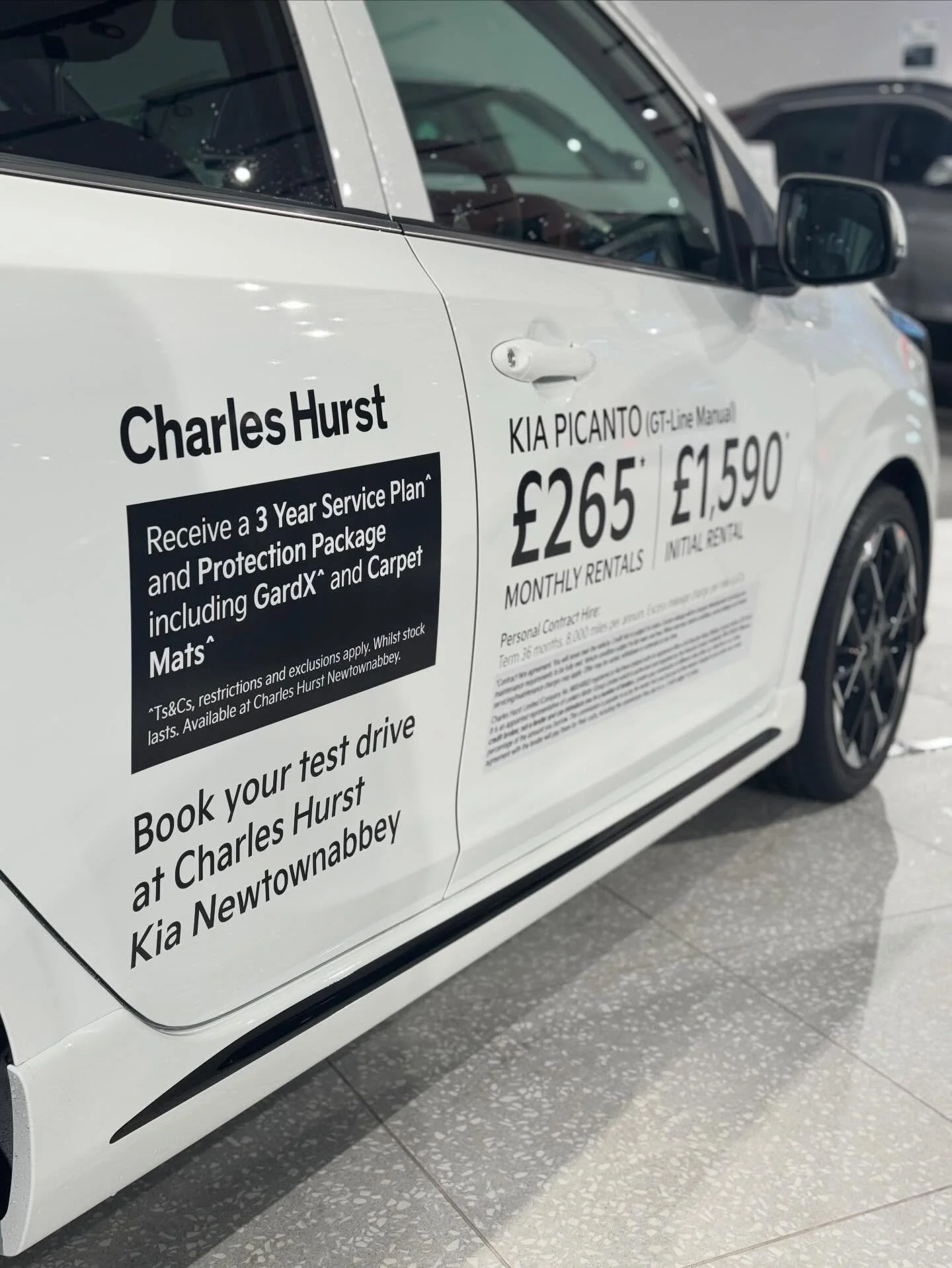 Booked, Busy and Powered By Caffeine ☕️ 
The boys have been flat out this Friday on and off site! 
First showroom was Kia Newtownabbey for finance decals to be applied to 3 of their beautiful vehicles!
&bull;
&bull;
For all enquiries or quote
Please 