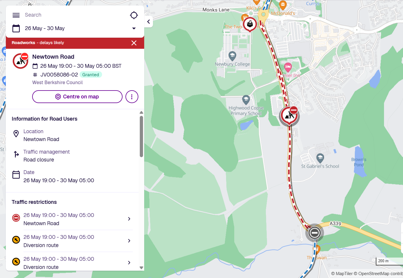 A339 Newtown Road, Greenham - Speed Limit Reduction