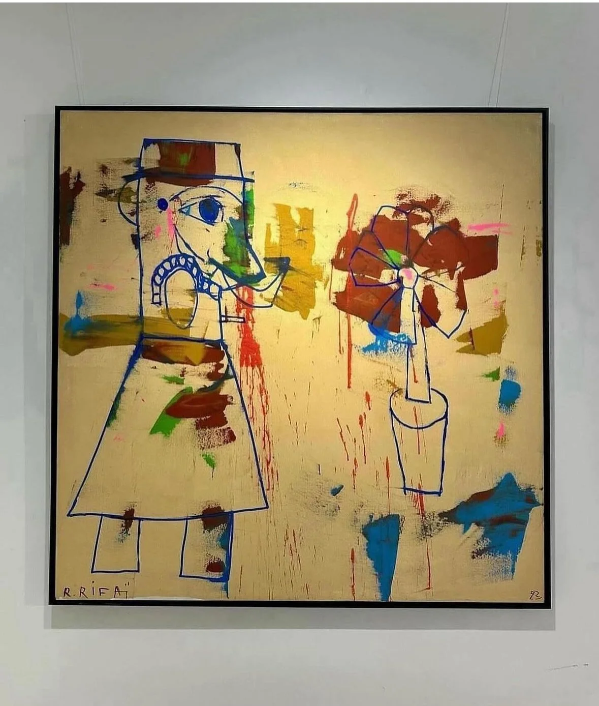 “Darwich au Fleurs” 2023
Acrylic on Canvas
150 x 150 cm