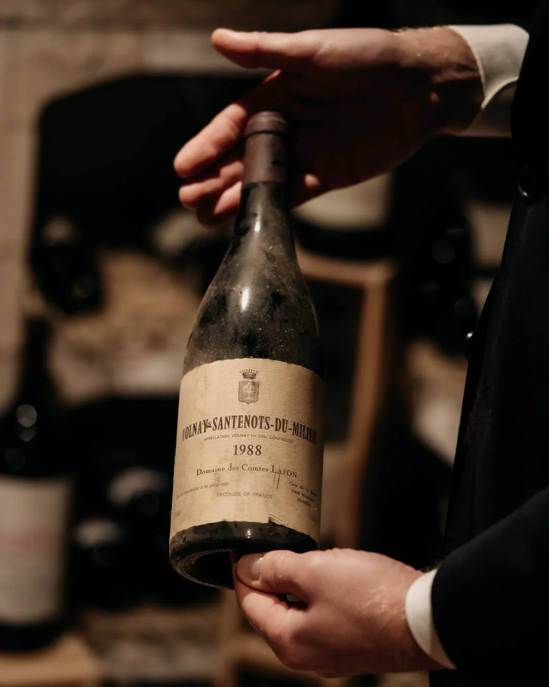 Some of our best stories are kept downstairs. Sommelier Dwight curates our cellar, from French classics to rare Farmhouse Treasures, including a 1988 Volnay-Santenots-du-Milieu from Domaine des Comtes Lafon, waiting for a special evening.