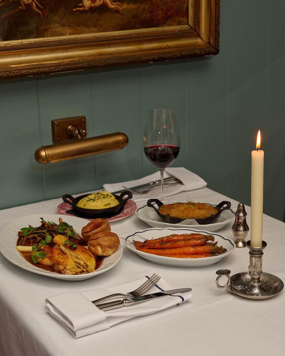 Slow Sundays at the farmhouse. Our Sunday Roast is all about sharing: grilled rib-eye and roasted chicken with rich gravy, pumpkin cream and all the proper sides. Add black truffle or foie gras if you&rsquo;re in the mood to indulge.