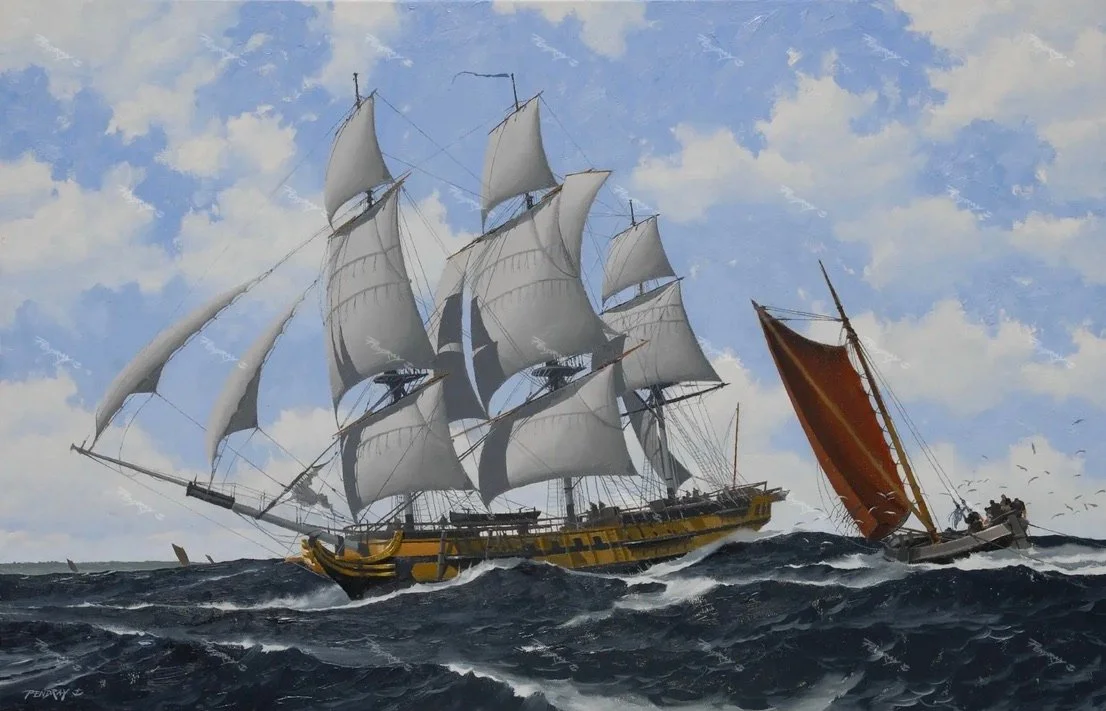 The Slave Ship Aurore (Oil 100x65cm)