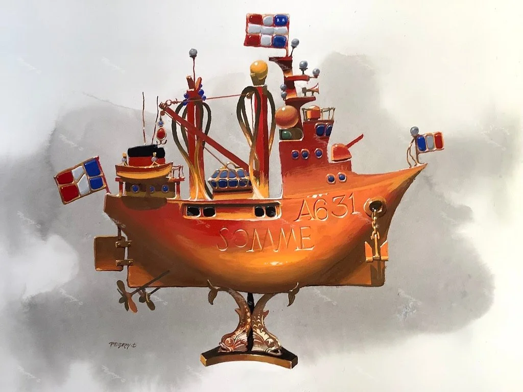 Salt Cellar Somme (Gouache 50x35cm)