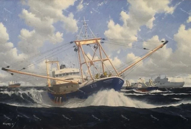 Belgian Trawler Zeebruges (Oil 100x65cm)