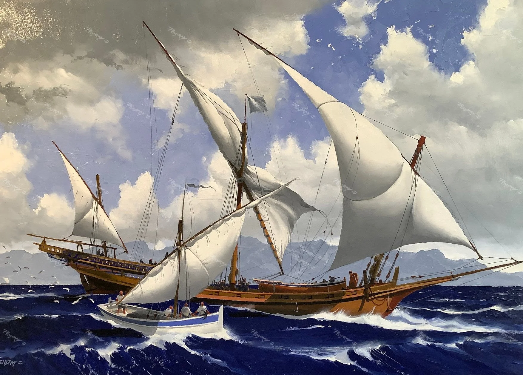 Chebec Reducing Sail (Oil 100x65cm)