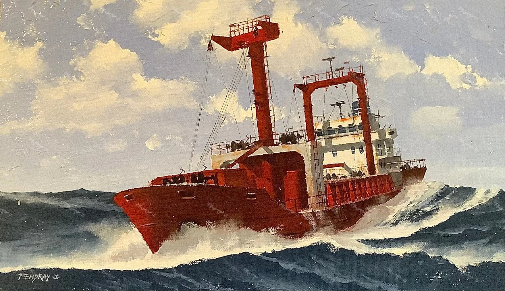Red Cargo (Oil 62x38cm)