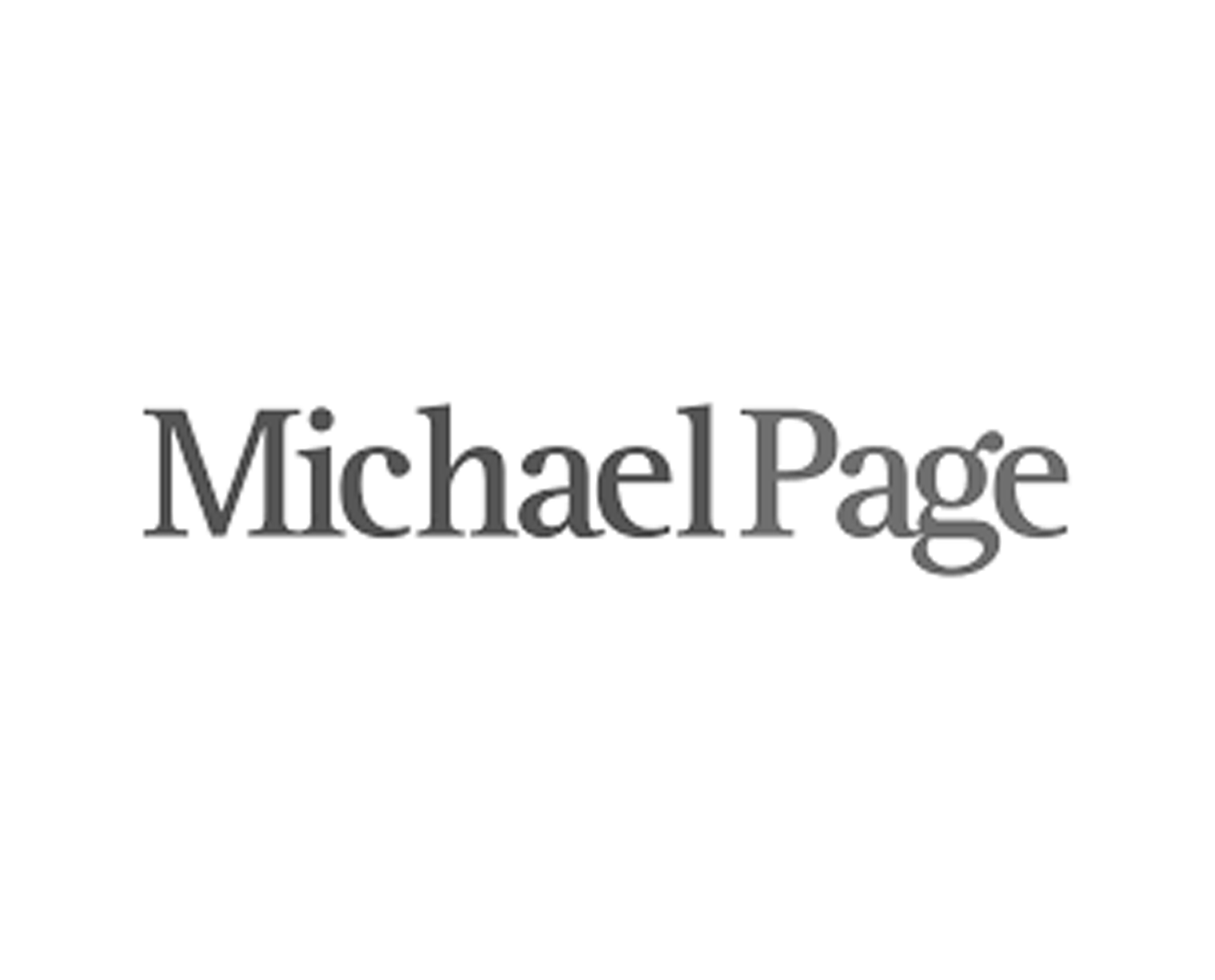 Michael Page logo in gray font on a white background.