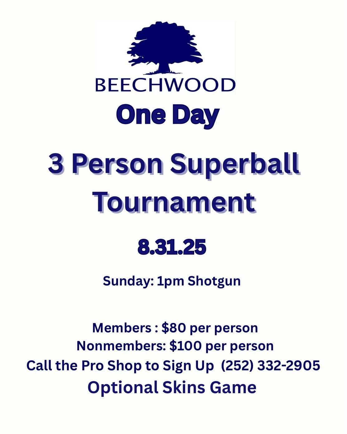 Call the Pro Shop to sign up ⛳️