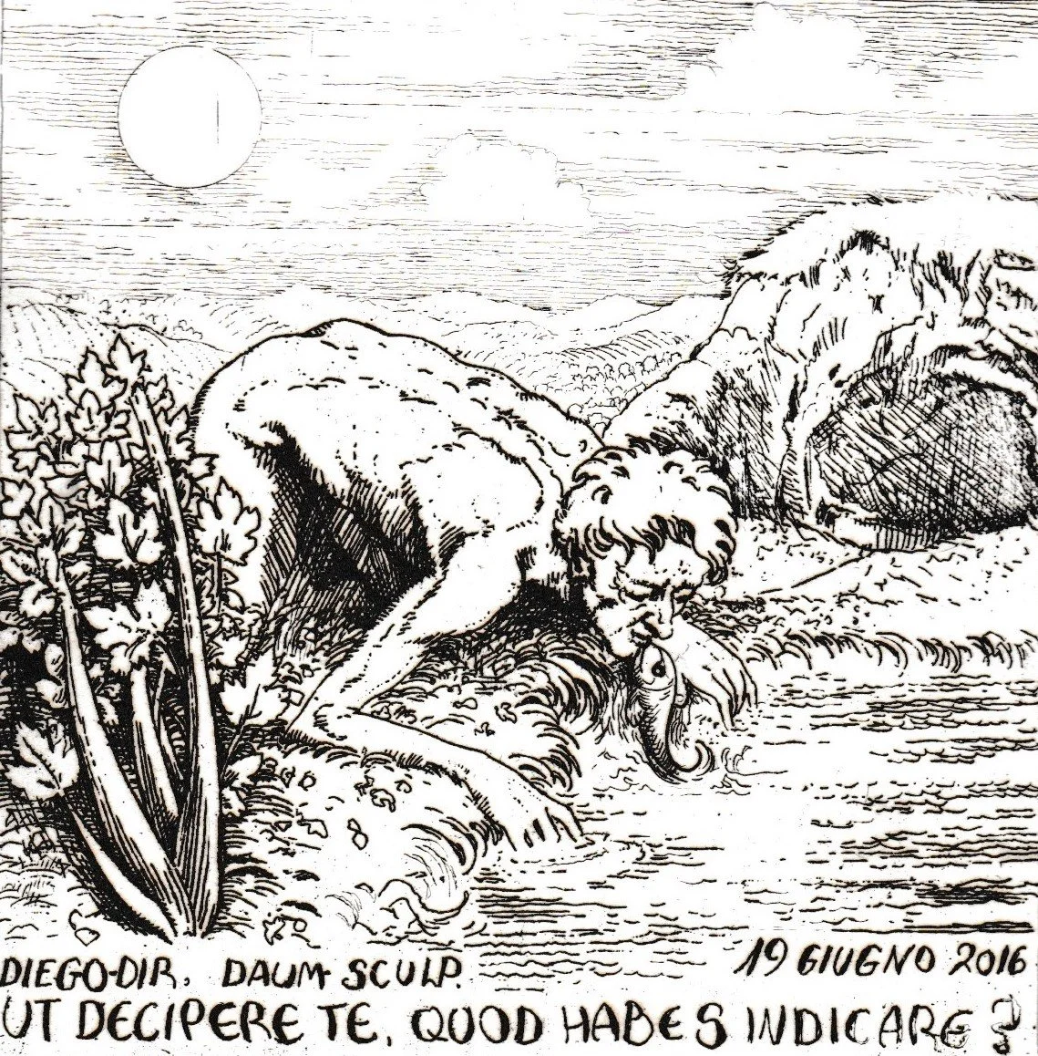 PF 2016. Acquaforte-bulino su rame, mm 100x102