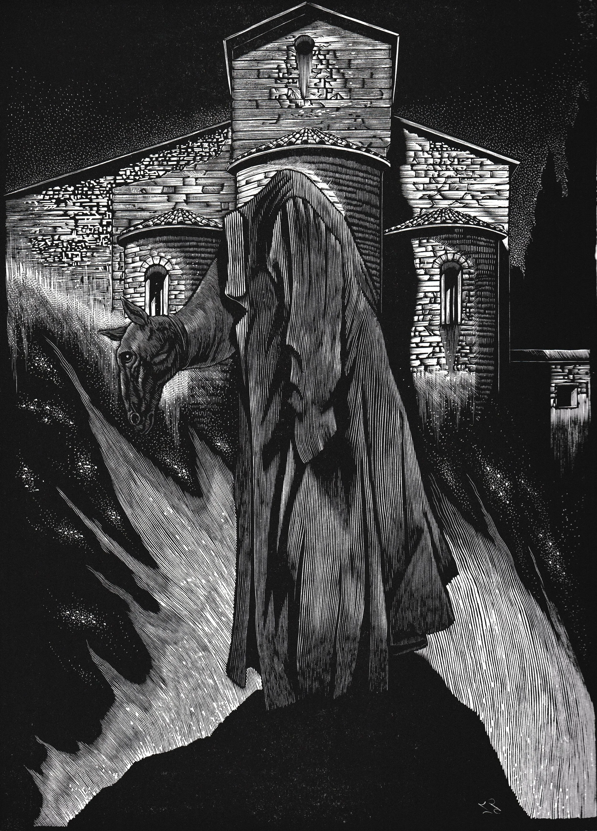 Un medico di campagna, 2019. Bulino a rilievo su matrice sintetica, mm 182x251