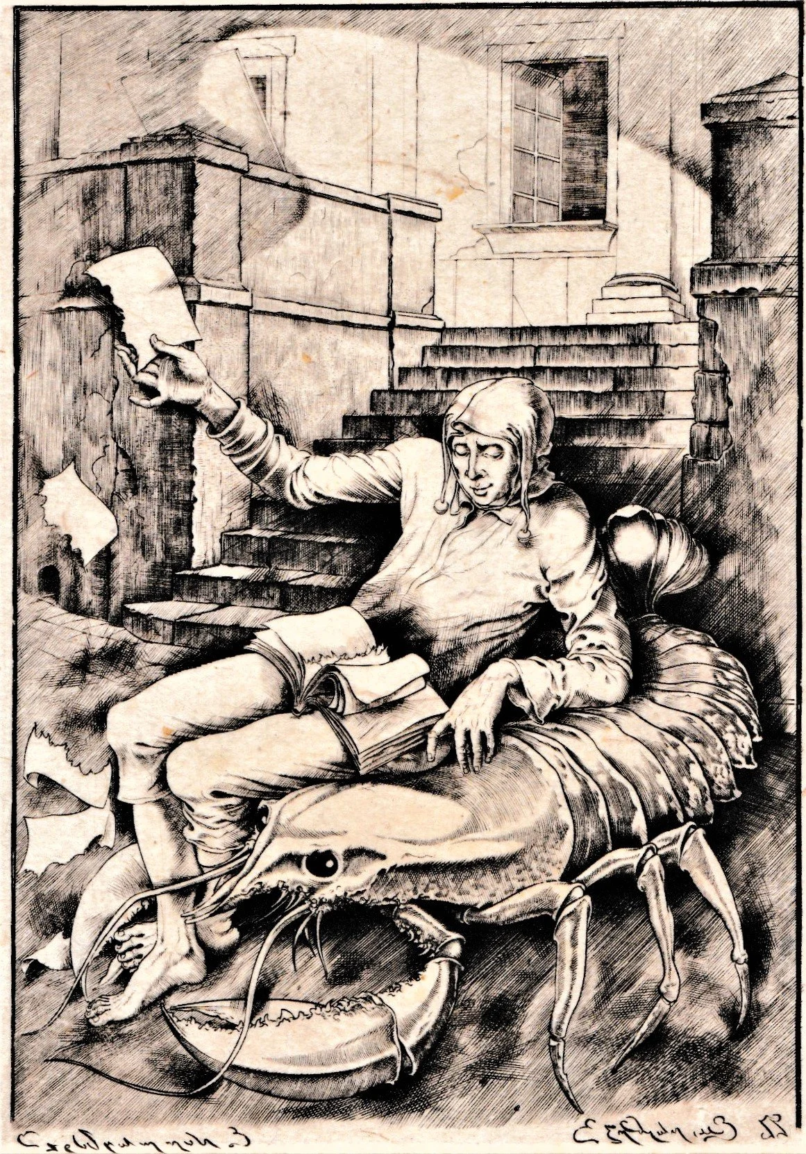 Narrenschiff - cap.57, 2019. Bulino su rame, mm 100x143