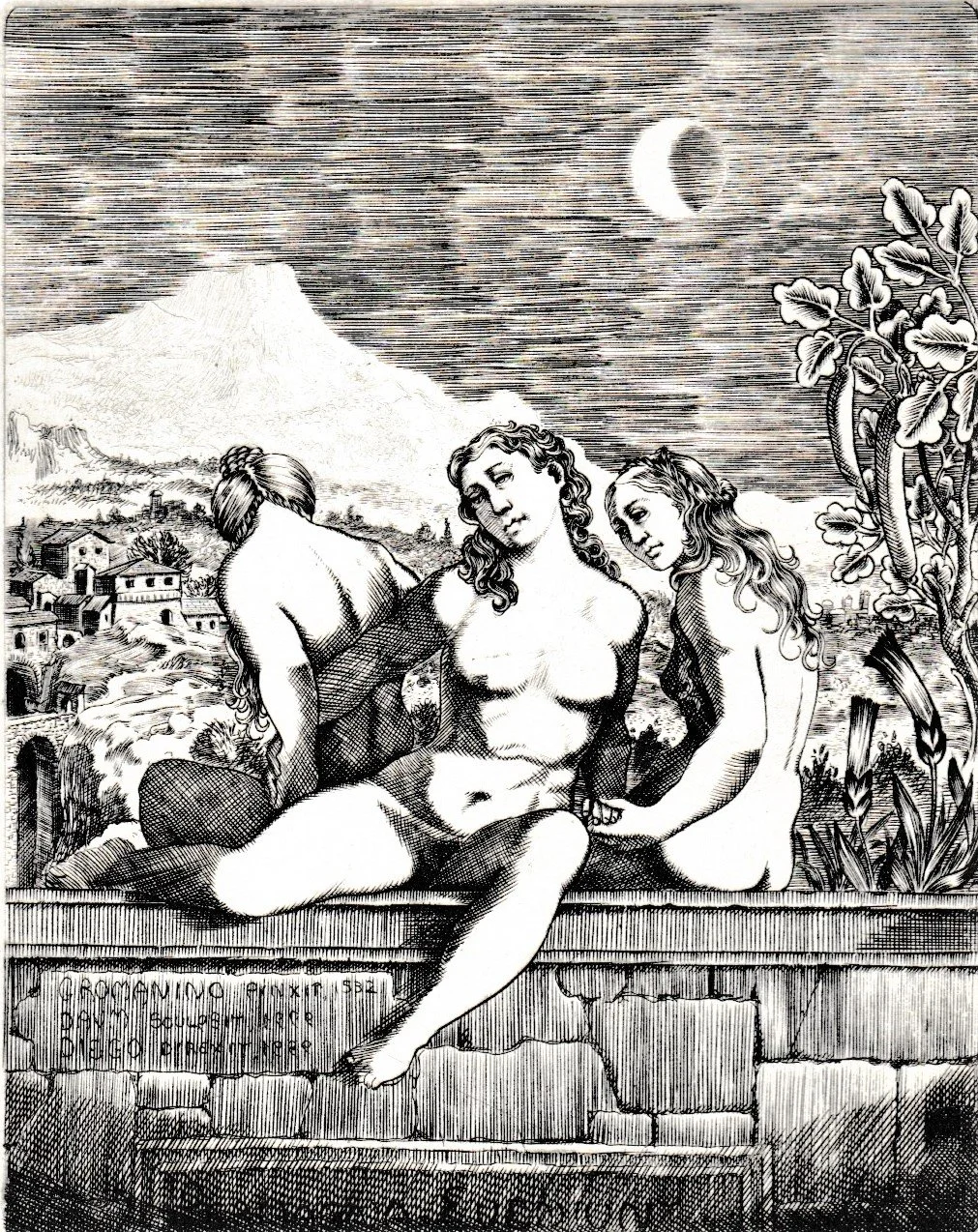 PF 1999. Acquaforte-bulino su rame, mm 87x110