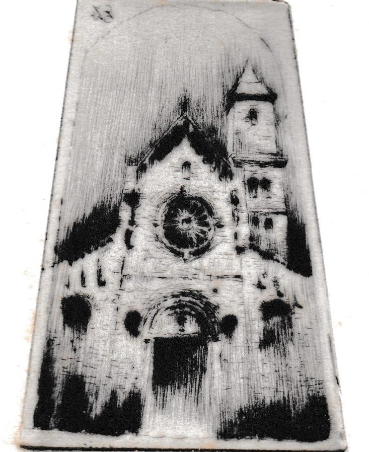 Duomo di Matera, 1998. Puntasecca su rame, mm 55x75