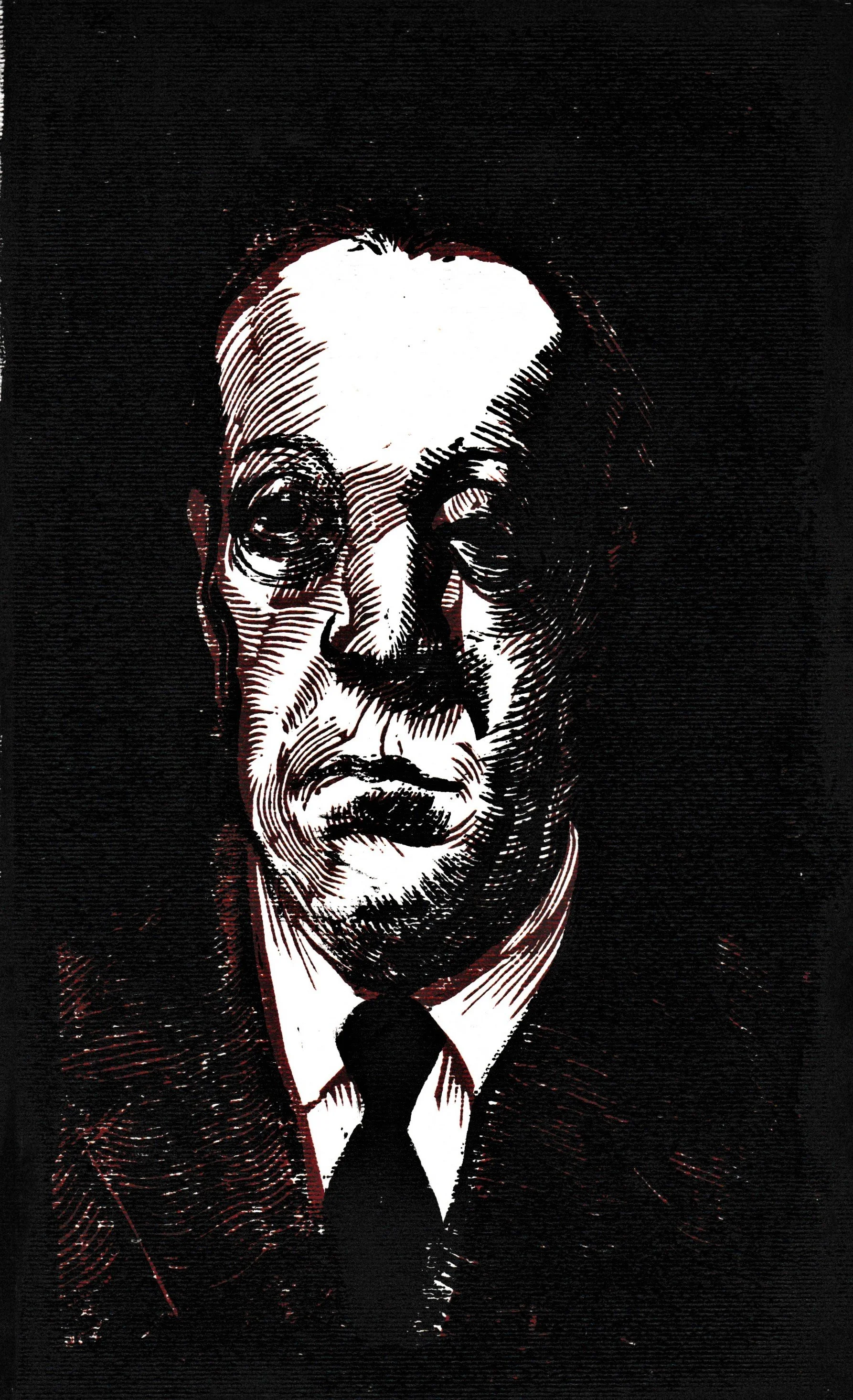 Borghes, 1989. Xilografia a due legni, mm 150x254