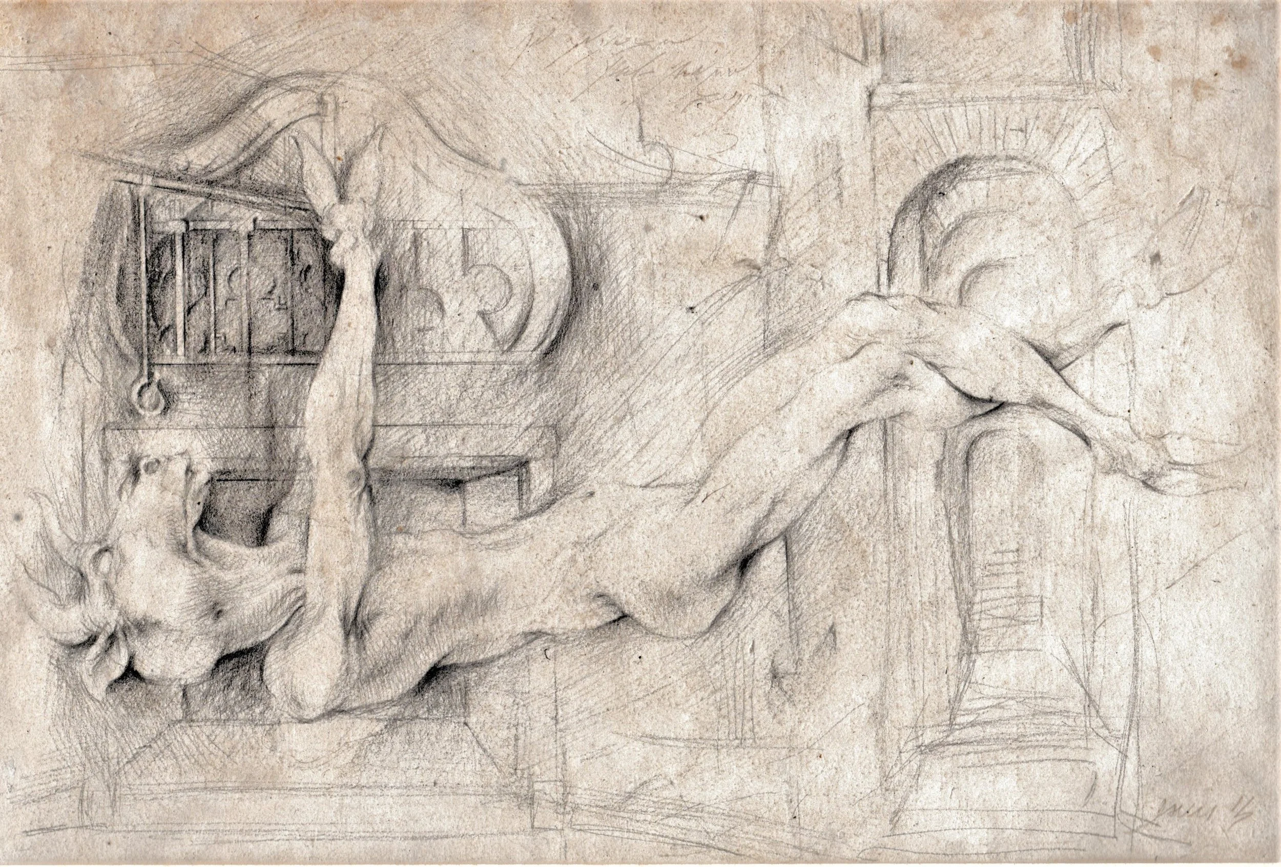 Caduta di Lucifero, 2014. Punta d'argento, mm 238x160