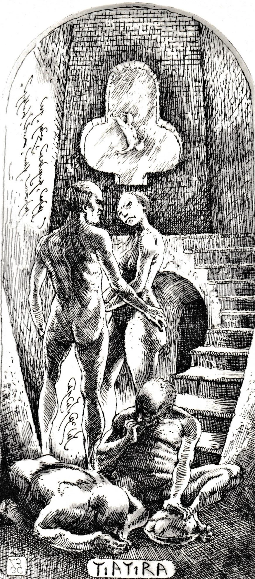 Apocalisse di San Giovanni-Tiatira, 1994. Acquaforte su zinco, mm 78x168