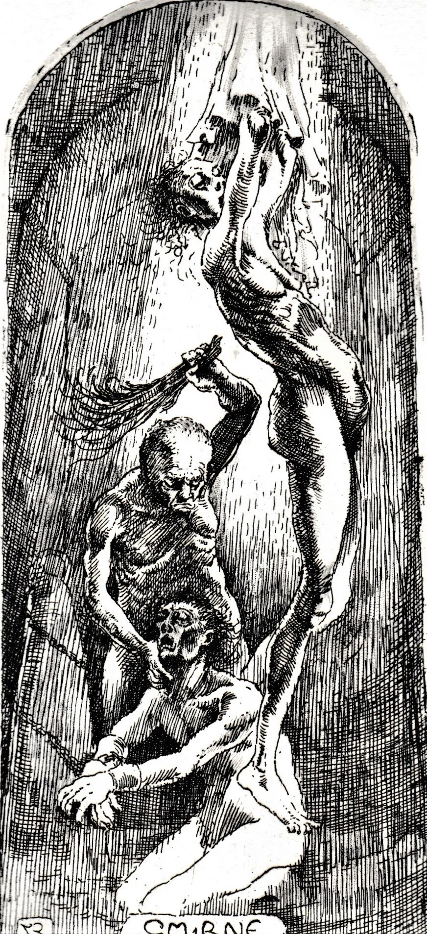 Apocalisse di San Giovanni-Smirne, 1994. Acquforte su zinco, mm 78x168