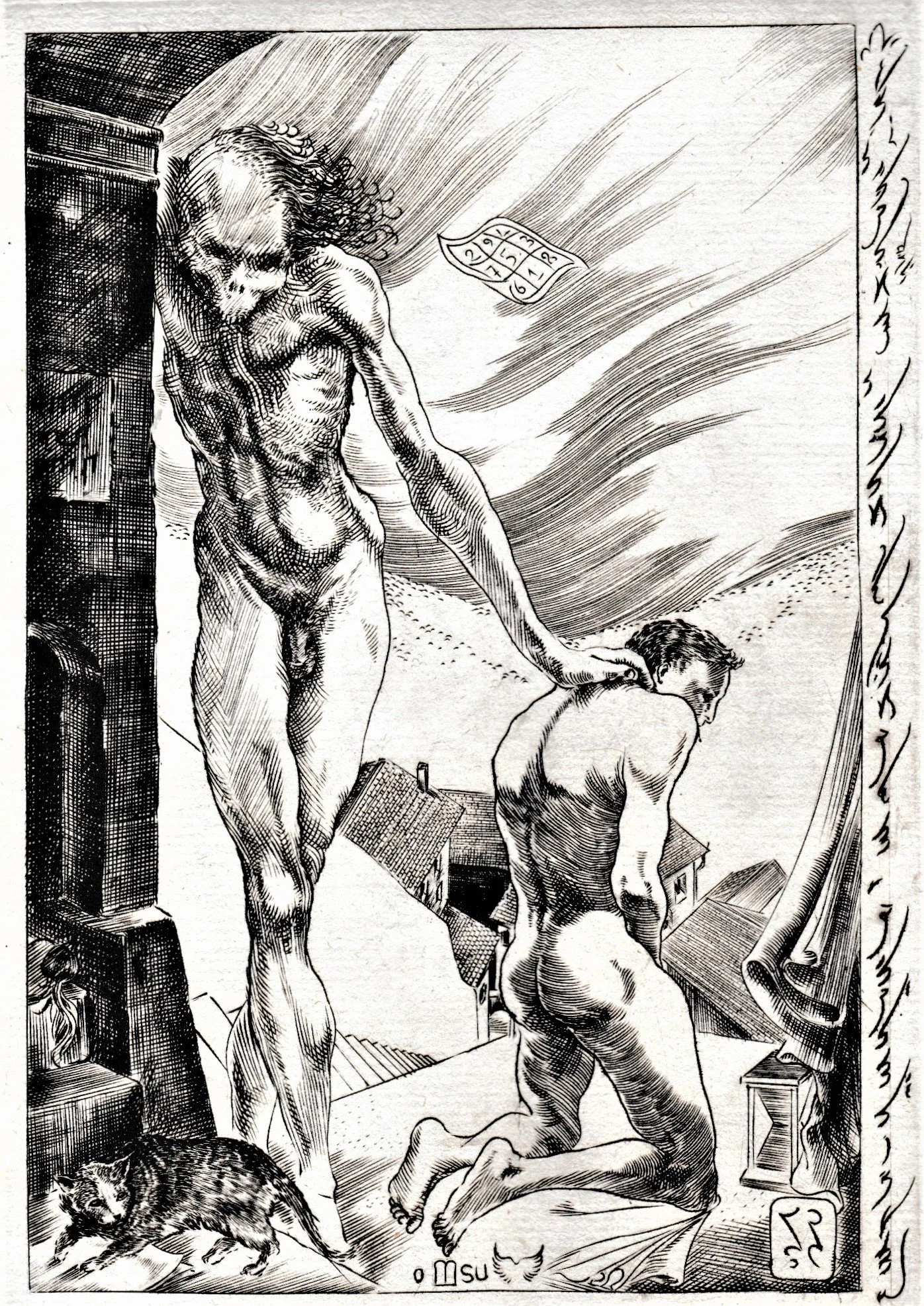 Totentanz - Il Lussurioso, 1992. Bulino su rame, mm 117x170