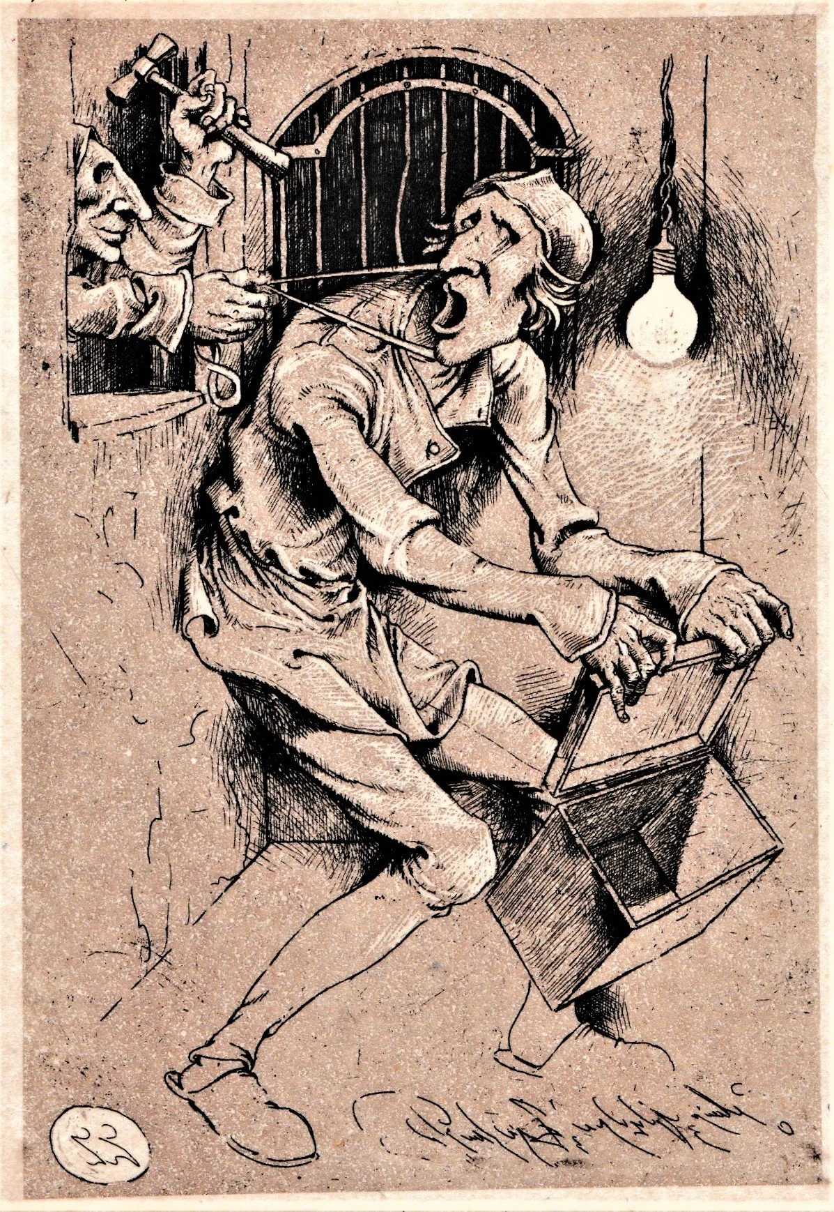 Narrenschiff - cap.88, 2019. Acquaforte-acquatinta-bulino su rame, mm 105x151