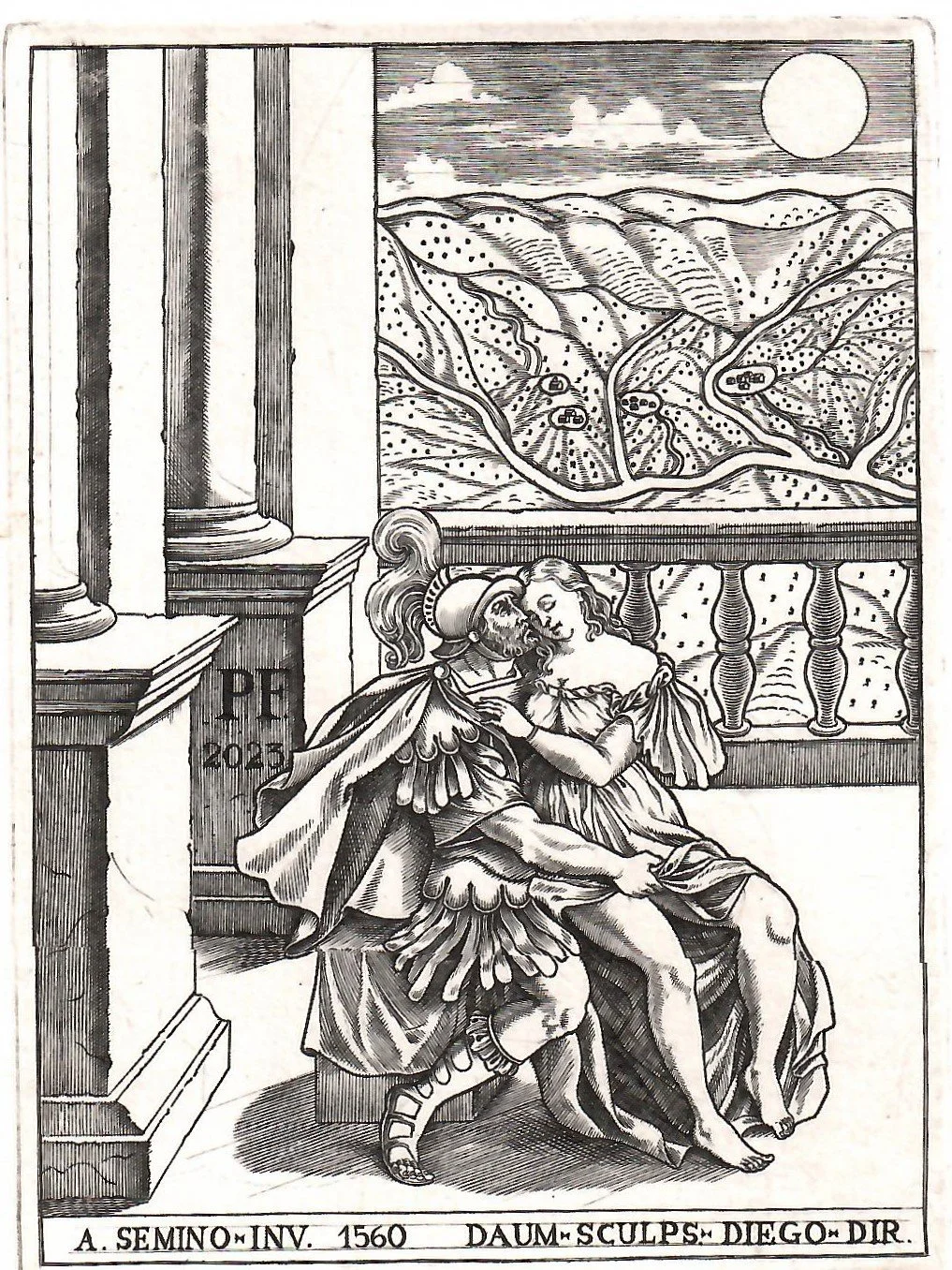 PF 2023. Bulino su rame, mm 83x114