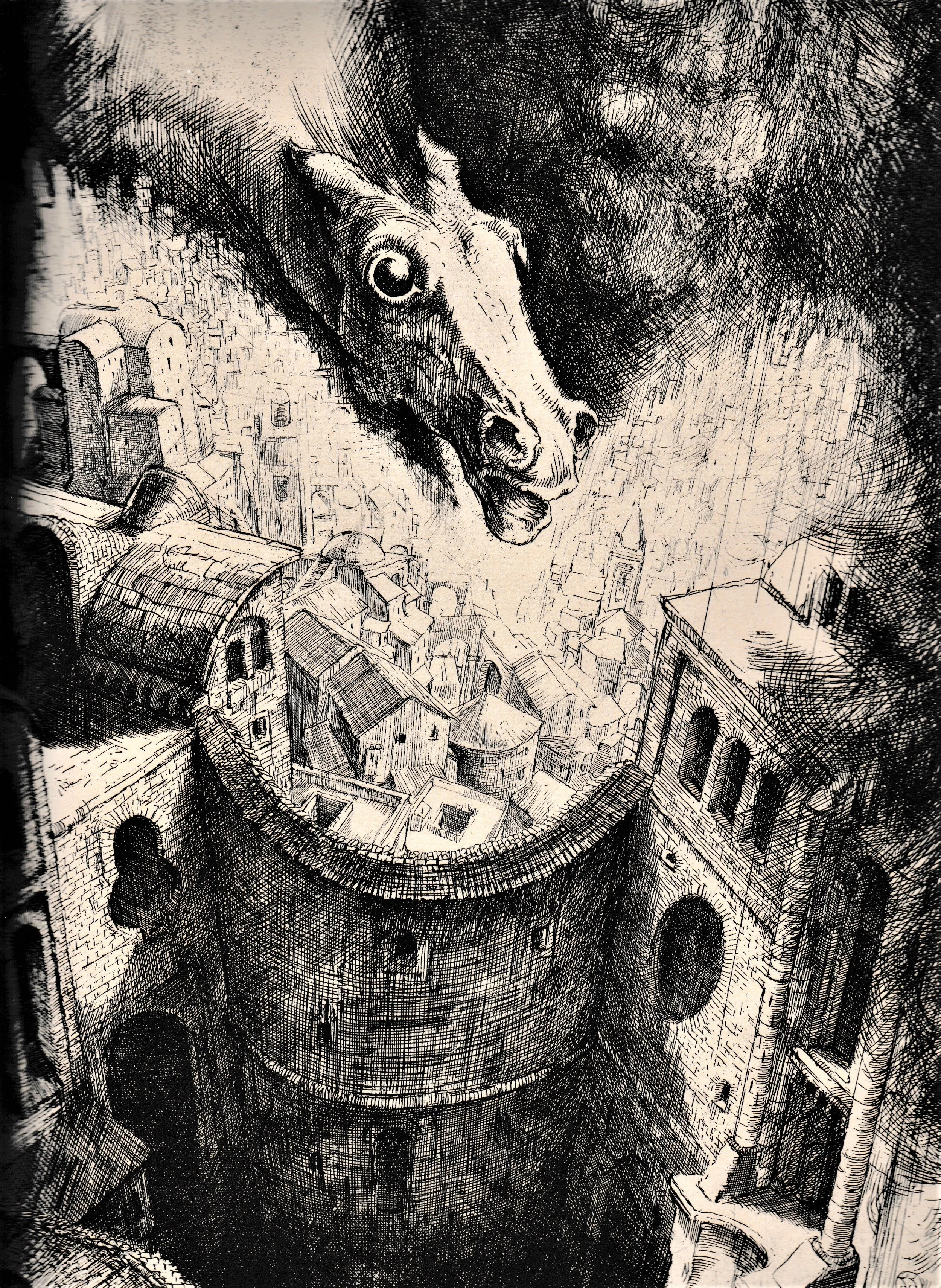 Apocalisse di San Giovanni-Terzo Sigillo, 1996. Acquaforte-bulino su rame, mm 262x358