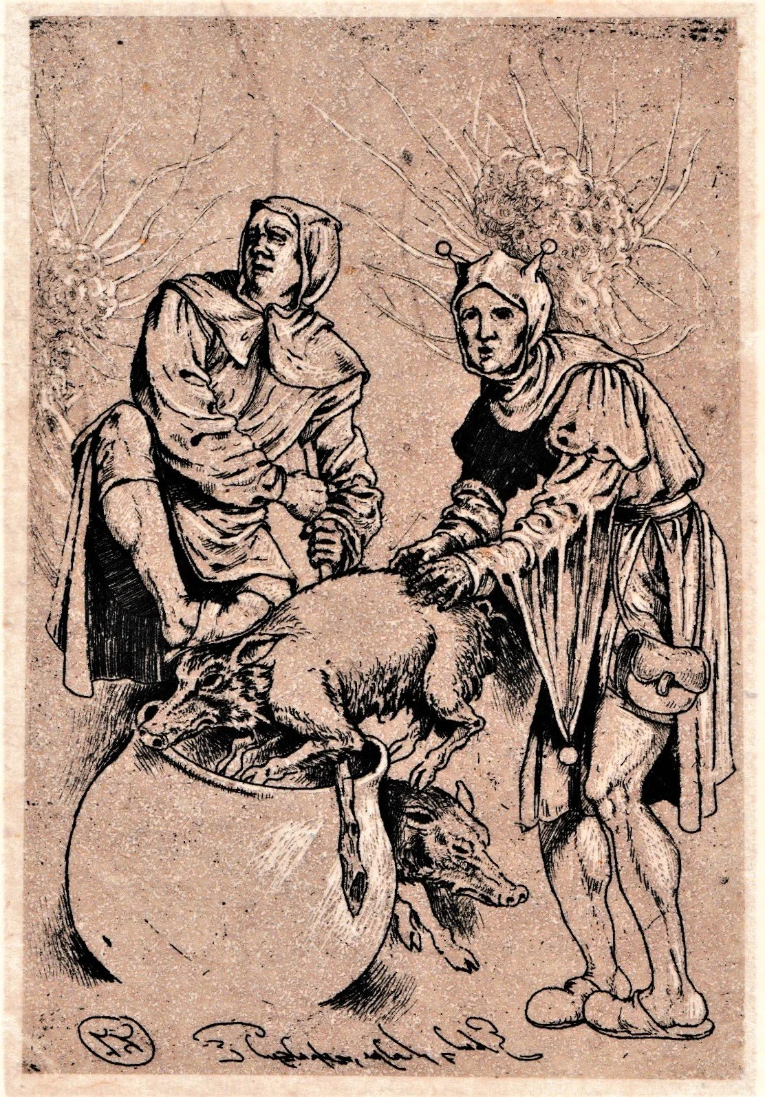 Narrenschiff - cap.2, 2019. Acquaforte-acquatinta-bulino su rame, mm 97x140