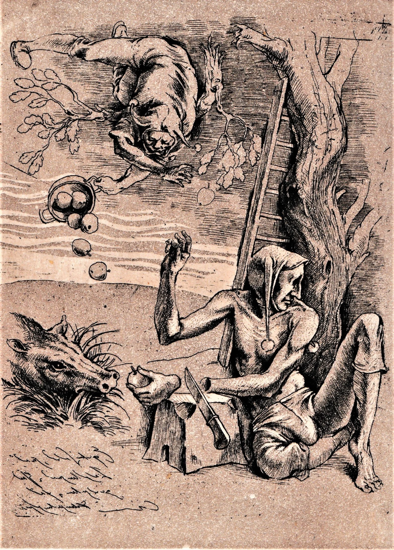 Narrenschiff - cap.36, 2019. Acquaforte-acquatinta-bulino su rame, mm 138x186