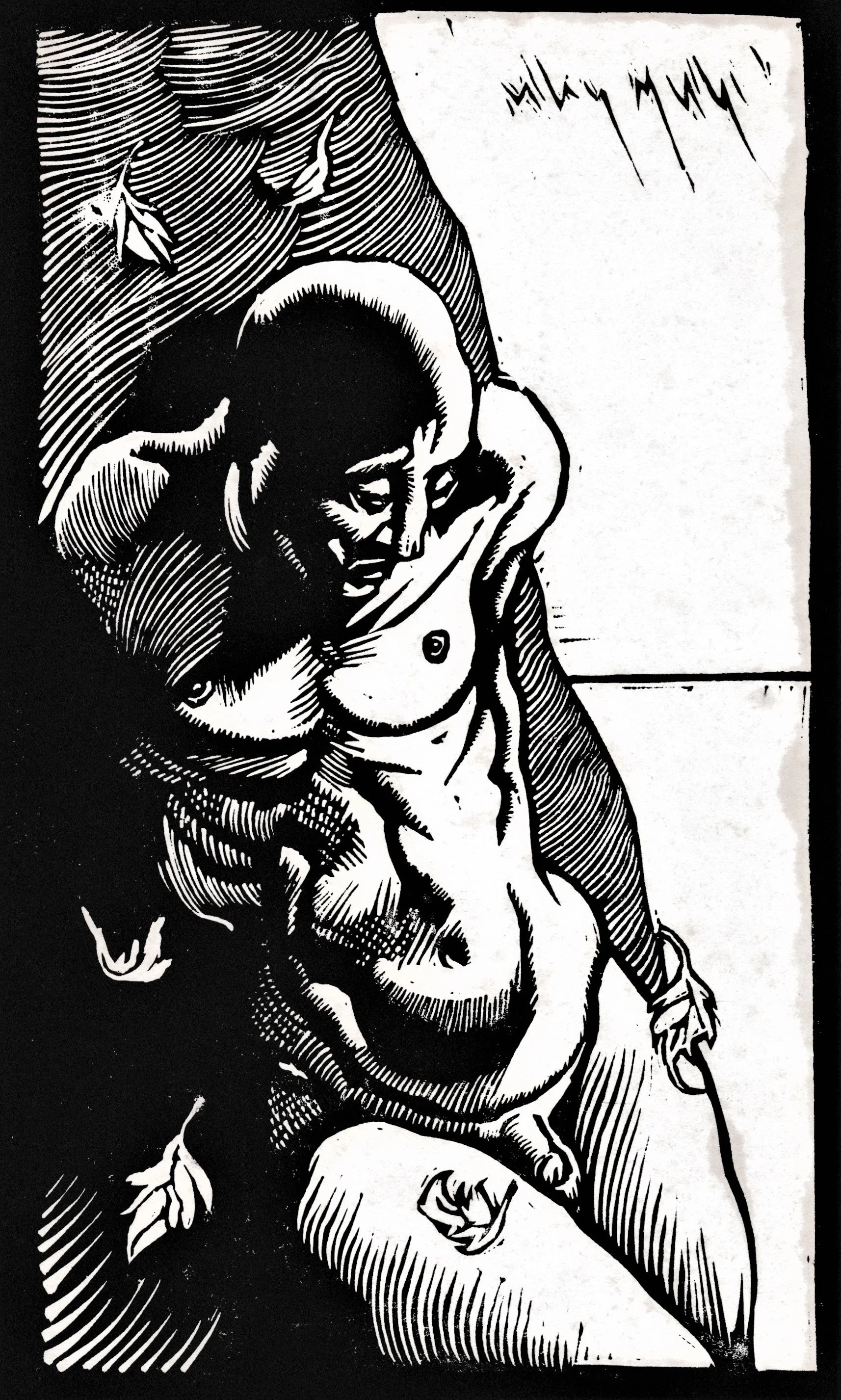 Prometeo, 1989. Xilografia, mm 150x250