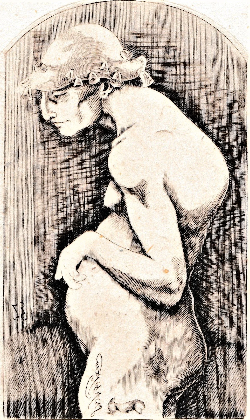 Re Peste, 1994. Bulino su rame, mm 89x146