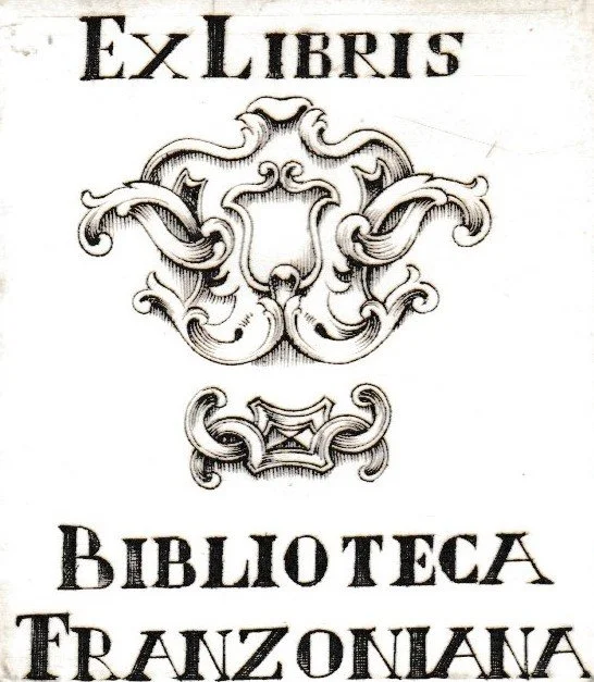 Ex Libris Biblioteca Franzoniana, 2008. Bulino su rame, mm 47x54